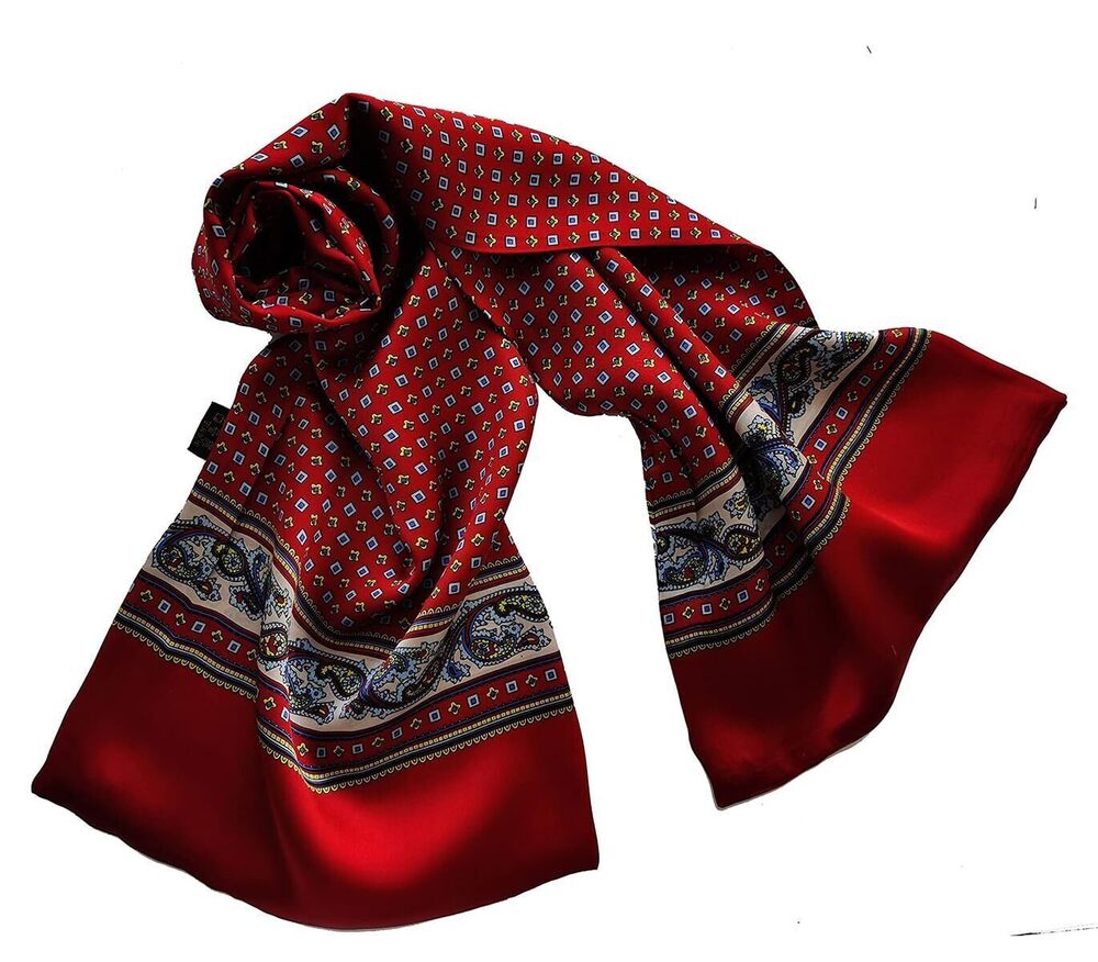 2315 100 Silk Scarf Double Layers Fashion Wrap Neckerchief Formal Business
